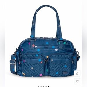 Lug Jumper Multi Dots Navy Tote